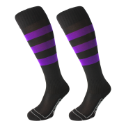 Getry piłkarskie Masita Barca - czarno-fioletowe