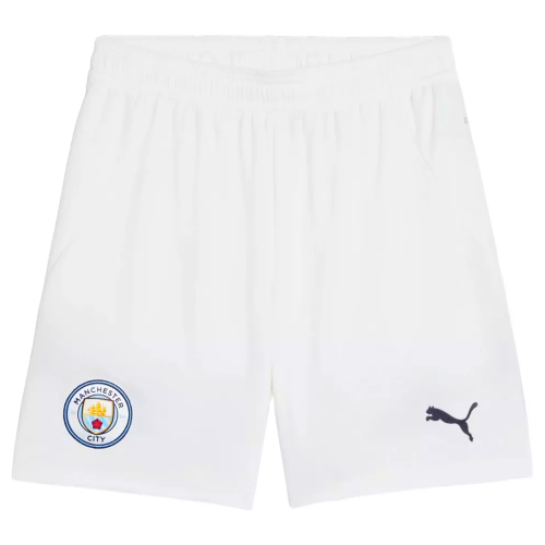 Spodenki piłkarskie dziecięce Puma Manchester City 20242025 775115-05