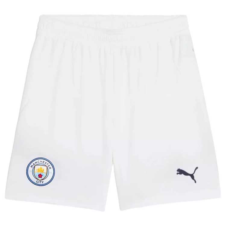 Spodenki piłkarskie dziecięce Puma Manchester City 20242025 775115-05