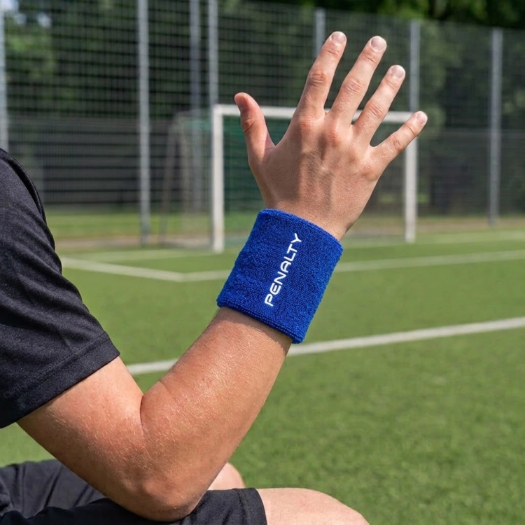 Frotka opaska na nadgarstek Penalty Napis - niebieska 660007.6003