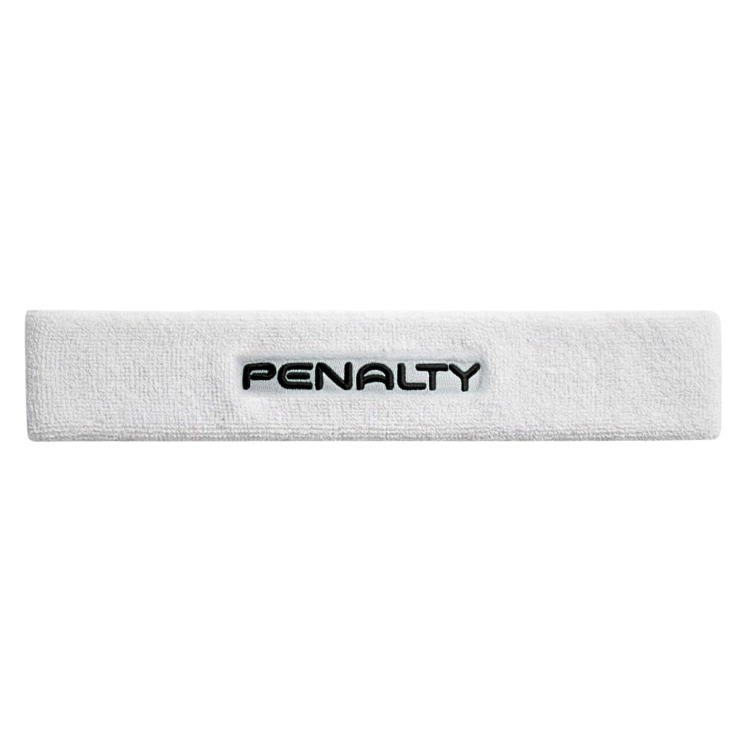 Sportowa opaska na głowę Penalty - biała z czarnym napisem 660006.1000