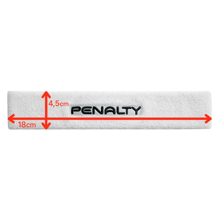 Sportowa opaska na głowę Penalty - biała z czarnym napisem 660006.1000