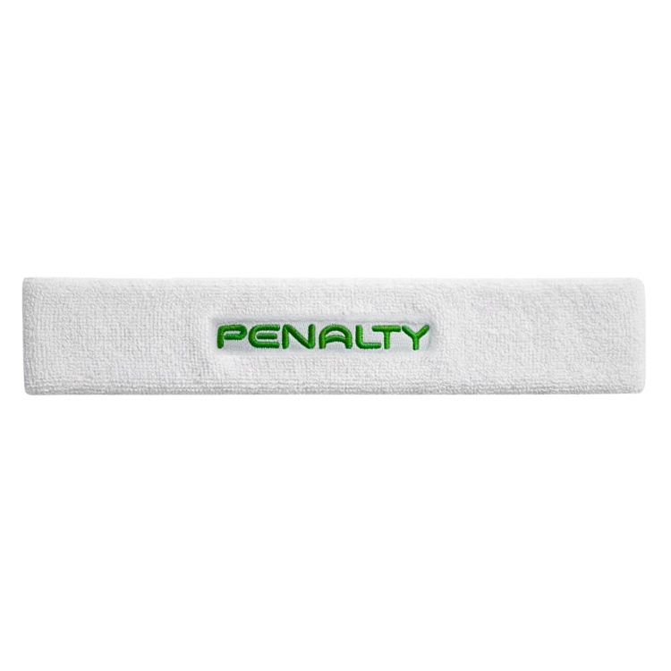Sportowa opaska na głowę Penalty - biała z zielonym napisem 660006.1551