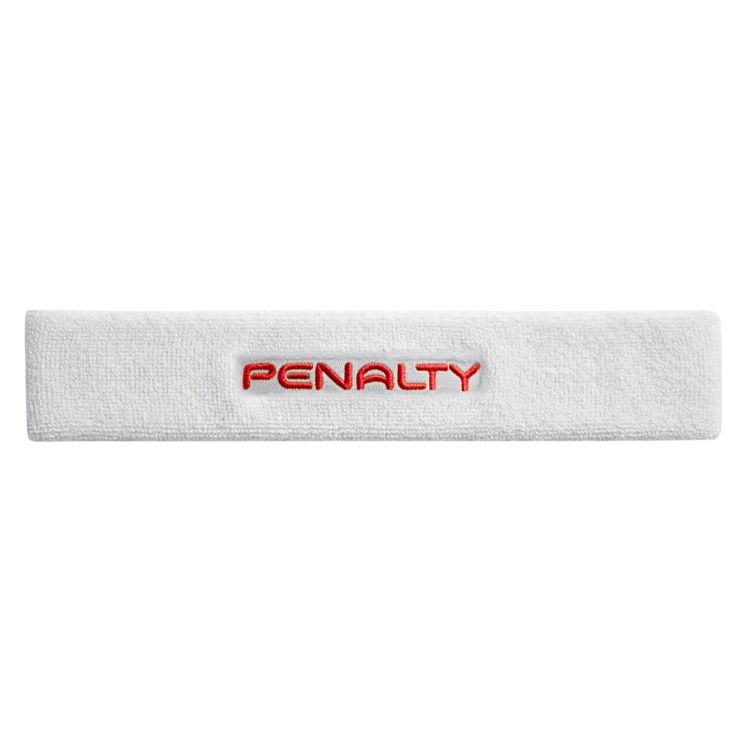 Sportowa opaska na głowę Penalty - biała z czerwonym napisem 660006.1600