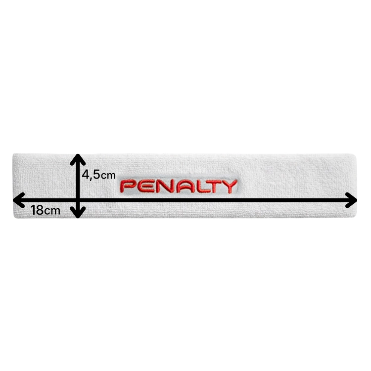 Sportowa opaska na głowę Penalty - biała z czerwonym napisem 660006.1600
