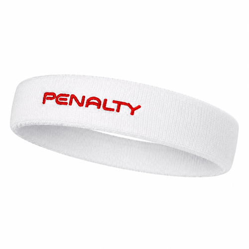 Sportowa opaska na głowę Penalty - biała z czerwonym napisem 660006.1600