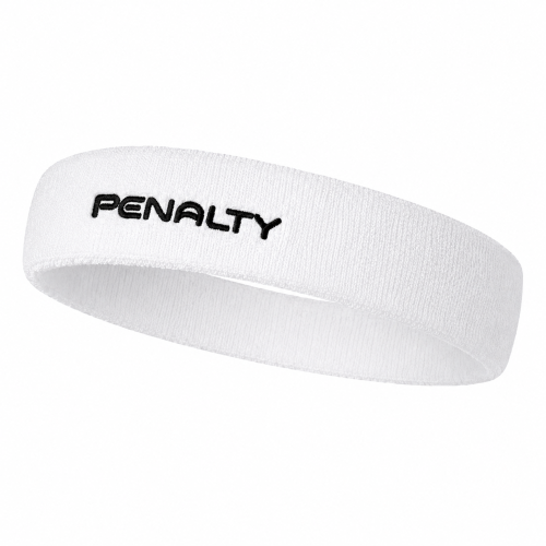 Sportowa opaska na głowę Penalty - biała z czarnym napisem 660006.1000