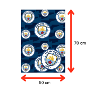Papier do pakowania prezentów Manchester City 2szt + Naklejki Herbu Fana
