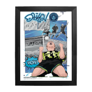 Oficjalny plakat w ramie Manchester City Paul Dickov Murwalls Play-off Rama