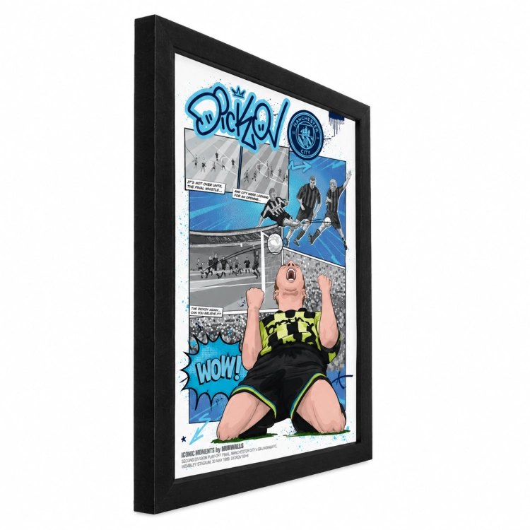 Oficjalny plakat w ramie Manchester City Paul Dickov Murwalls Play-off Rama