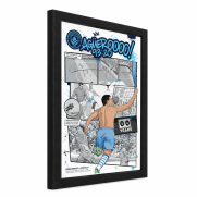 Oficjalny plakat w ramie Manchester City Sergio Aguero Murwalls 93:20 Rama