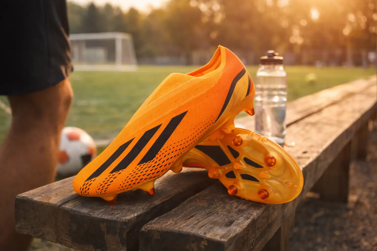 Korki Adidas na ławce